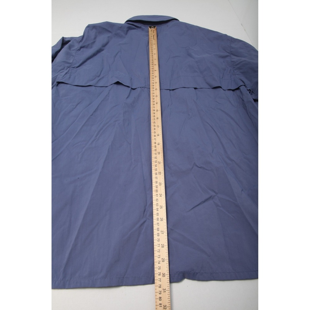 TravelSmith Men's L Blue Nylon Vented Roll-Up Sleeve Outdoor Fishing Shirt - Picture 8 of 10